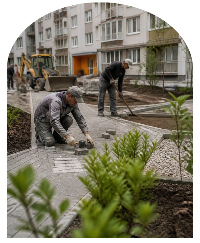 Благоустройство двора многоквартирного дома в Медногорске